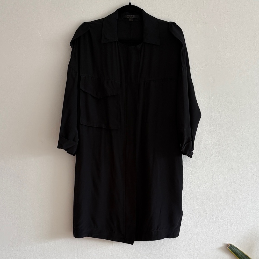 Black Long Sleeve Shirt Dress